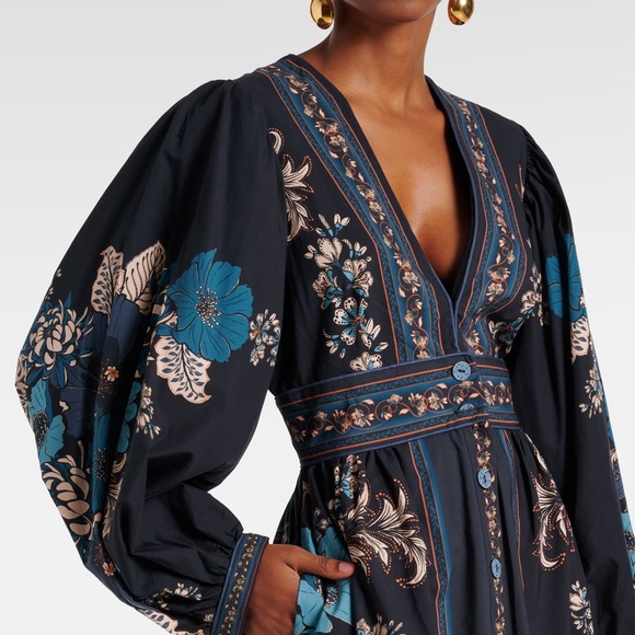 Farm Rio Black Blossom Floral Maxi Dress - Picture 4 of 6